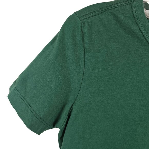 Womens Basic Casual Athleisure Soft Solid Green Slim Fit Crewneck Tee NIKE LG - Picture 3 of 9